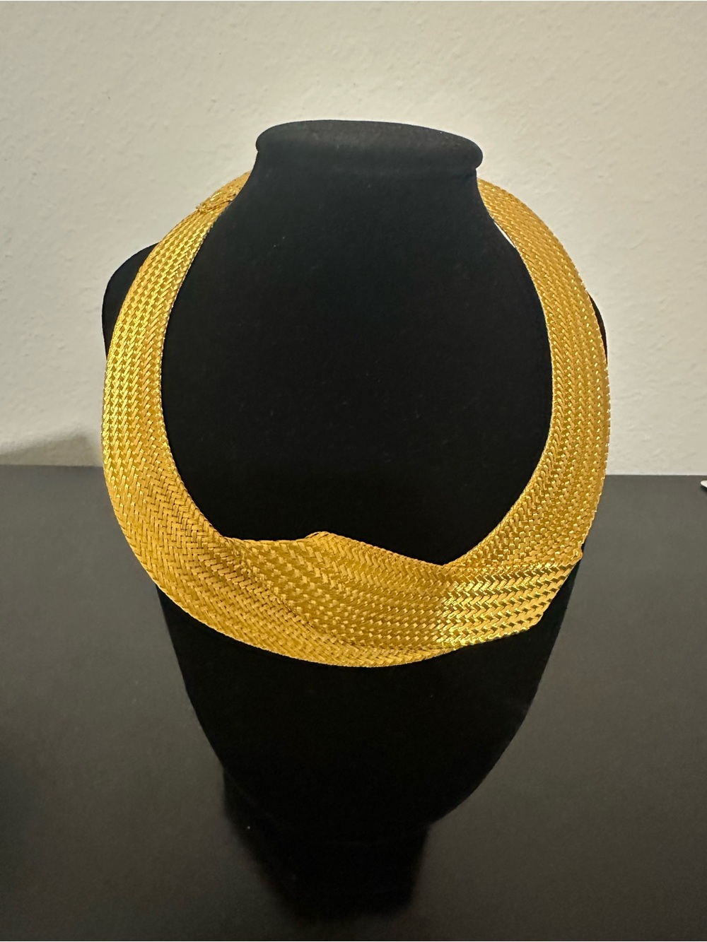 Gold Braided Statement Necklace - Women Jewelry